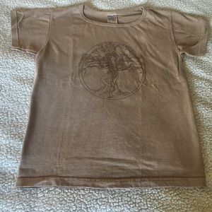 SOS Texas Organic cotton Yoga tree shirt top small